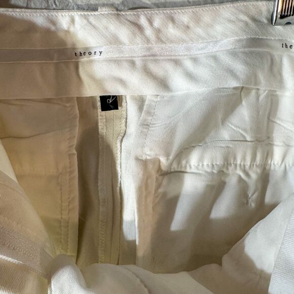Theory White Trousers with Bi-Stretch Fabric - Picture 6 of 12